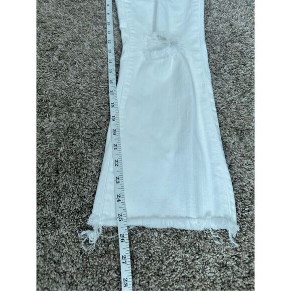 Madewell Cali Demi-Boot Jeans in Pure White: Distressed Edition Women’s 28 - Picture 7 of 11